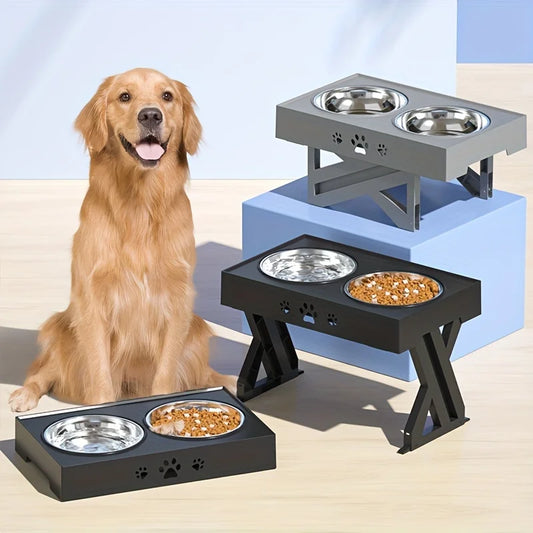 Adjustable Lifting Dog Bowl That Grows With Your Pet For Comfortable Feeding At Any Stage