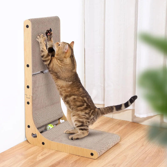L Shape Cat Scratcher For Indoor Cats And Furniture Protection