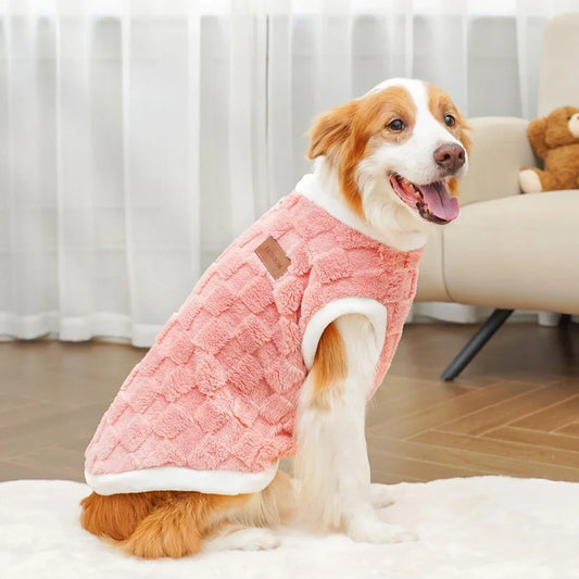 Big Dogs Winter Warm Flannel Sweater Coat For Dogs