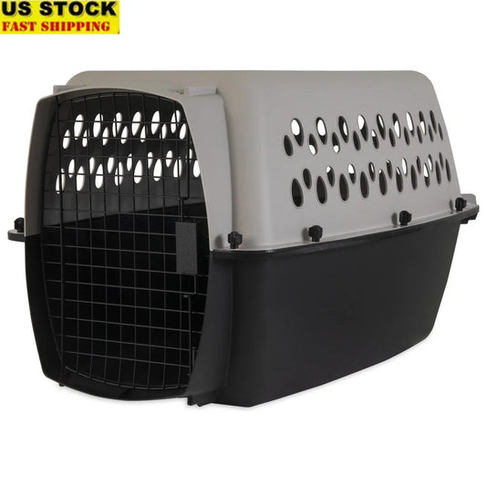 XMSJ Durable Plastic Dog Kennel Portable Travel Crate For Pets