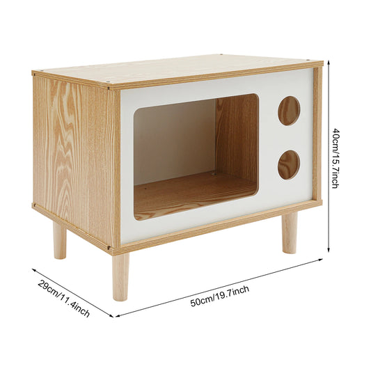 Wooden Cat House Villa For Indoor Cats And Small Dogs