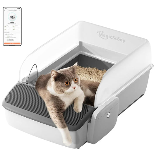 VOFORD Automatic Smart Cat Litter Box Self Cleaning SemiEnclosed